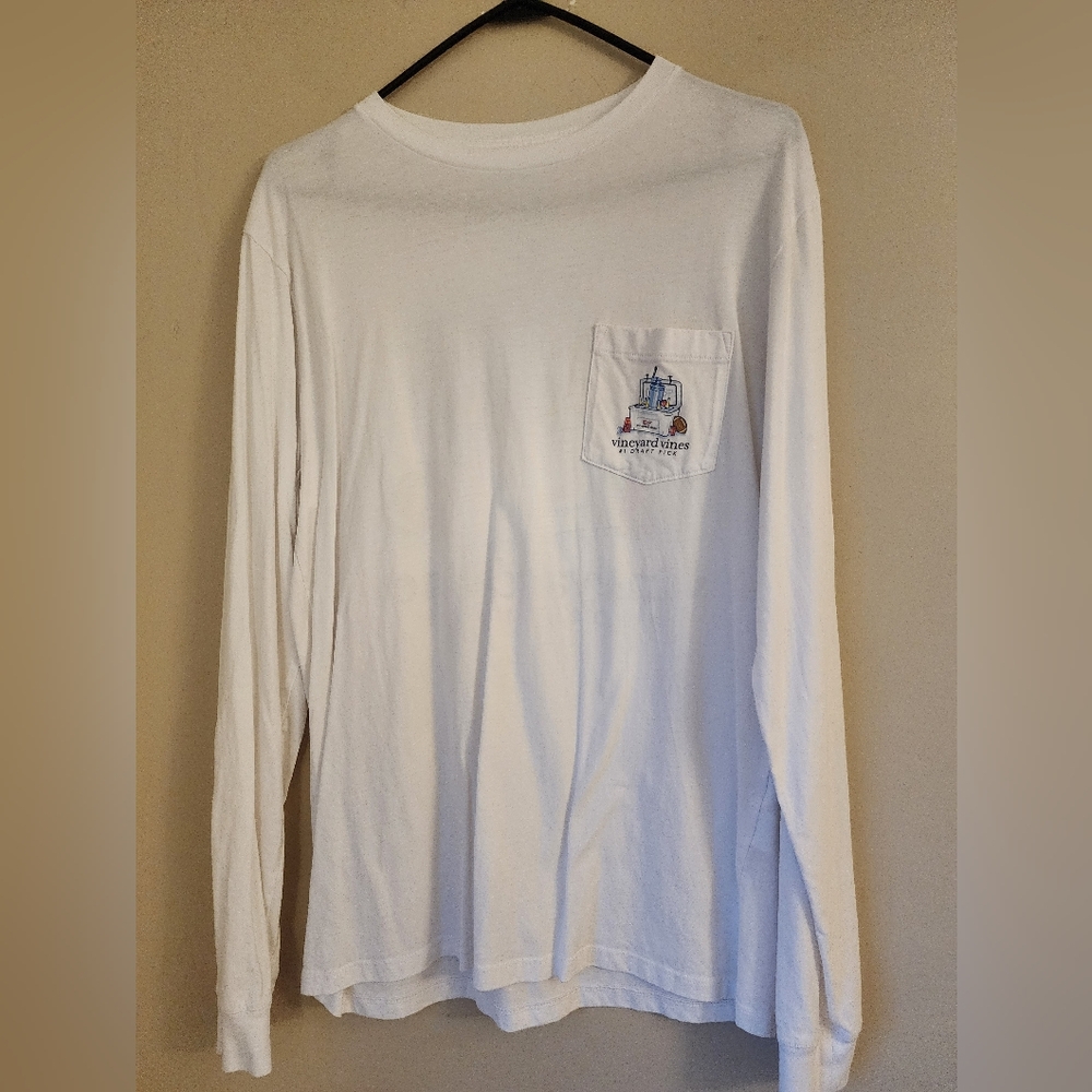 White Long Sleeve Men's Shirt